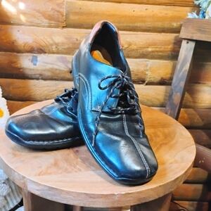 COLE HAAN Shoes Men Size 10 M Split Toe Oxford Leather Black Loafers 161 CO4073